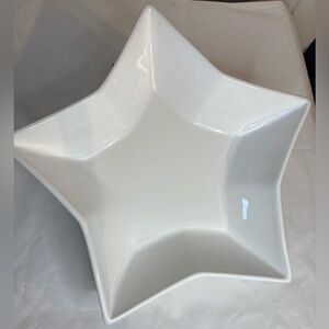 Pottery Barn Star-Shaped White Serveware 11.5”/Christmas